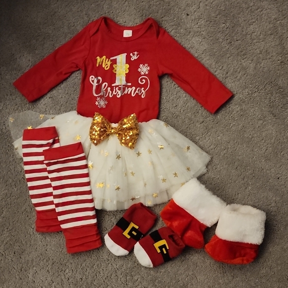 💜Baby girl 1st Christmas set - Picture 2 of 6